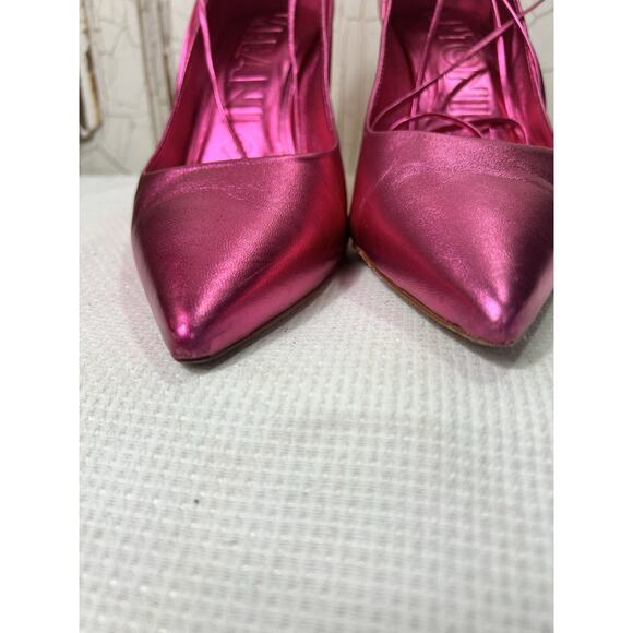 Antonio Melani Women’s Shoes Size 9.5 Heels Lillian Leather Lace-up Pumps Pink - Picture 3 of 16